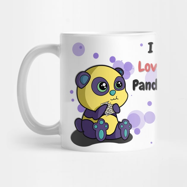 I Love Pandas | Python Dusk Black by aRtVerse